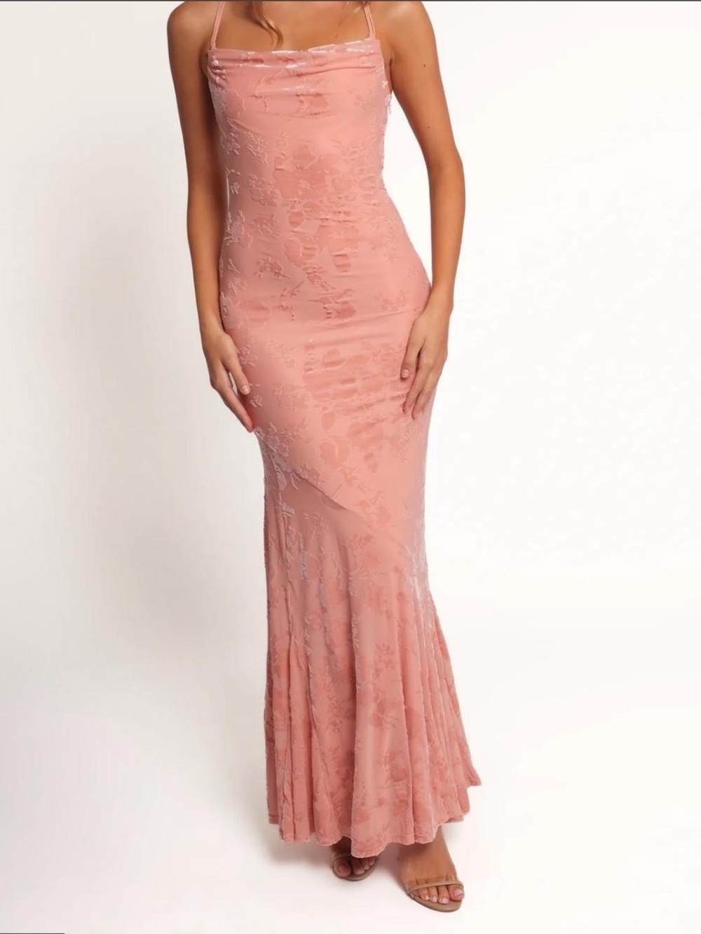 Petal & Pup Dusty Rose Slip Lace Maxi Dress